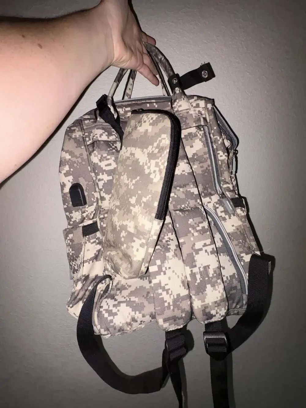 Ankommling Multi-Function Camouflage Waterproof Diaper Bag Backpack